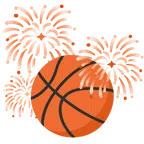 Feuerwerk + Basketball