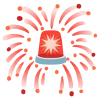 Feuerwerk + Polizeilicht