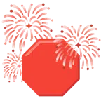 Feuerwerk + Stoppschild