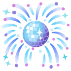 Feuerwerk + Discokugel