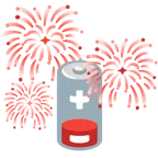 Feuerwerk + schwache Batterie