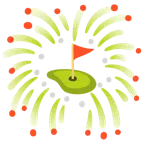 Feuerwerk + Golffahne