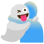 fantasma + persone che si abbracciano