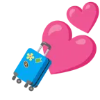 due cuori + valigia