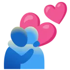 due cuori + persone che si abbracciano