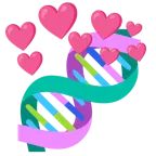 cuore con freccia + dna
