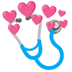 cuore con freccia + stetoscopio
