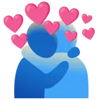 cuore con freccia + persone che si abbracciano