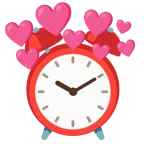 cuore con freccia + sveglia
