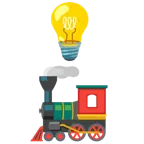 Glühbirne + Dampflokomotive
