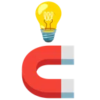 Glühbirne + Magnet