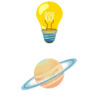 Glühbirne + Ringplanet