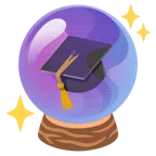 crystal ball + graduation cap