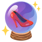 crystal ball + high-heeled shoe