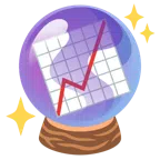 crystal ball + chart increasing