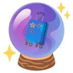 crystal ball + luggage
