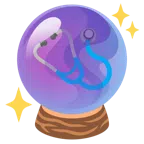 crystal ball + stethoscope