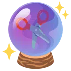 crystal ball + scissors