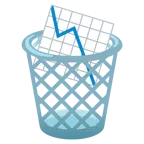 cestino + grafico con andamento negativo