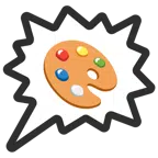 right anger bubble + artist palette