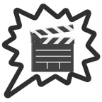 right anger bubble + clapper board