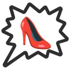 right anger bubble + high-heeled shoe