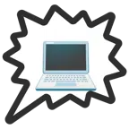 right anger bubble + laptop