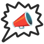 right anger bubble + megaphone