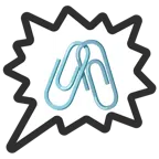 right anger bubble + linked paperclips