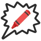 right anger bubble + crayon
