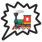 right anger bubble + locomotive