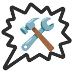 right anger bubble + hammer and wrench