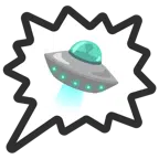 right anger bubble + flying saucer