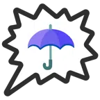 right anger bubble + umbrella