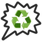 right anger bubble + recycling symbol