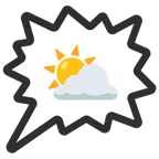 right anger bubble + sun behind cloud