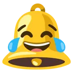 face with tears of joy + bell