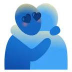 smiling face with heart-eyes + people hugging