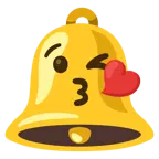 face blowing a kiss + bell