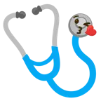 face blowing a kiss + stethoscope
