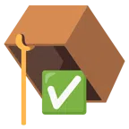 mouse trap + check mark button