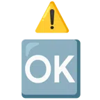 warning + OK button