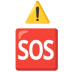 warning + SOS button