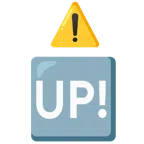 warning + UP! button