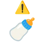 warning + baby bottle