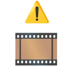 warning + film frames
