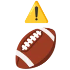 warning + american football