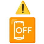 warning + mobile phone off