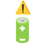 warning + battery