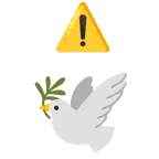 warning + dove
